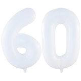 DIWULI Luftballon 60 Geburtstag XXL Weiß