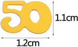 DIWULI, Geburtstags Zahlen-Konfetti gold, Zahl 50