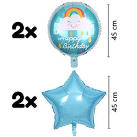 DIWULI Delfin Luftballon Deko 2 Jahre Set