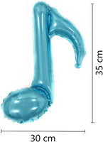 DIWULI 12 Stück Musik Dekoration Ballon-Set Silber Blau Rosa