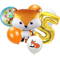 DIWULI Fuchs Luftballon Set 5 Jahre
