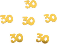 DIWULI Geburtstags Zahlen-Konfetti Gold, Zahl 30
