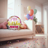 DIWULI Happy Birthday Ballon Edel