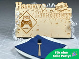 DIWULI Tischschild Happy Birthday Gaming