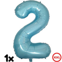 DIWULI Delfin Luftballon Deko 2 Jahre Set