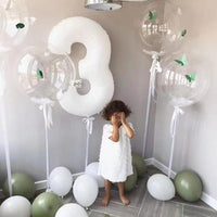 DIWULI Luftballon 18 Geburtstag XXL Weiß