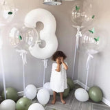 DIWULI Luftballon 18 Geburtstag XXL Weiß