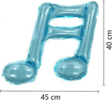 DIWULI 12 Stück Musik Dekoration Ballon-Set Silber Blau Rosa