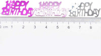 DIWULI, Happy Birthday Konfetti pink rose silber