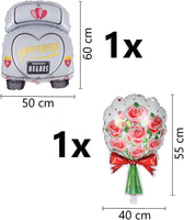 DIWULI, Hochzeit 5 Teile Ballon-Set