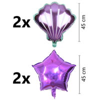 DIWULI Delfin Luftballon Set Zahl 20 lila