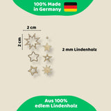 DIWULI Weihnachten Tisch-Konfetti aus Holz - Sterne