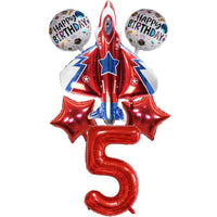 DIWULI Flugzeug Deko Geburtstag 5 Jahre