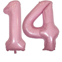 DIWULI Luftballon 14 Geburtstag Rosa