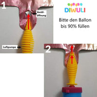 DIWULI Geburtstags Flugzeug Luftballon Happy Birthday