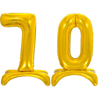 DIWULI Luftballon 70 Geburtstag stehend XL Gold