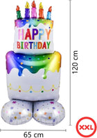 DIWULI stehender XXL Geschenk Luftballon Happy Birthday
