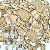 DIWULI Tisch-Konfetti aus Holz Happy Birthday Fussball
