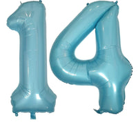 DIWULI Luftballon 14 Geburtstag XXL Blau