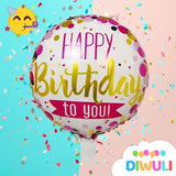 DIWULI Happy Birthday Ballon Edel