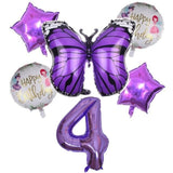 DIWULI Geburtstagsdeko Schmetterling Deko 4 Jahre Set