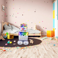 DIWULI stehender XXL Geschenk Luftballon Happy Birthday