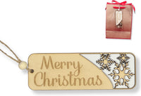 DIWULI Geschenkanhänger Weihnachten Schneeflocke