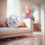 DIWULI Happy Birthday Ballon Weiß