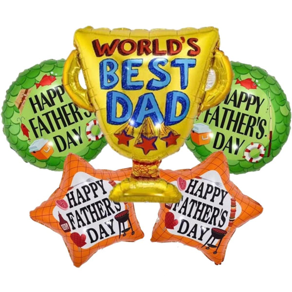 DIWULI World's Best Dad Luftballon Trophäe Set