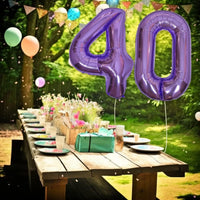 DIWULI Luftballon 40 Geburtstag Lila