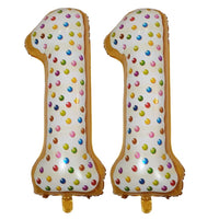 DIWULI Luftballon 11 Geburtstag XL Sweet Donut
