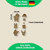 DIWULI Weihnachten Tisch-Konfetti aus Holz - Weihnachtsmann