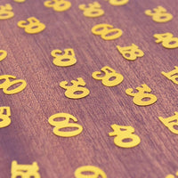 DIWULI, Geburtstags Zahlen-Konfetti Gold, Zahl 60