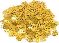 DIWULI, Geburtstags Zahlen-Konfetti gold, Zahl 50