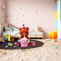 DIWULI süßer Teddy-Bär Ballon XL, Happy Birthday Ballon
