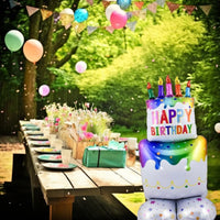 DIWULI stehender XXL Geschenk Luftballon Happy Birthday
