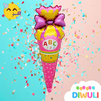 DIWULI Schultüte Ballon Pink