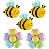 DIWULI Biene Blumen Ballon-Set