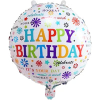 DIWULI Happy Birthday Ballon Weiß