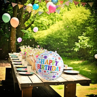 DIWULI Happy Birthday Ballon Weiß
