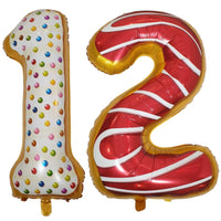 DIWULI Luftballon 12 Geburtstag XL Sweet Donut