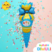 DIWULI Schultüte Ballon Blau