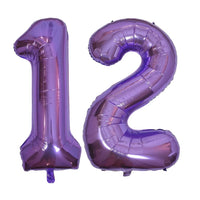 DIWULI Luftballon 12 Geburtstag XXL Lila
