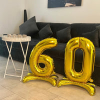 DIWULI Luftballon 70 Geburtstag stehend XL Gold