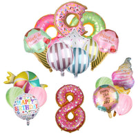 DIWULI Geburtstagsdeko 8 Jahre Luftballons riesiges Set
