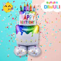 DIWULI stehender XXL Geschenk Luftballon Happy Birthday