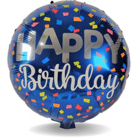 DIWULI Happy Birthday Luftballon blau