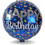 DIWULI Happy Birthday Luftballon blau