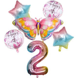 DIWULI Geburtstagsdeko Schmetterling Deko 2 Jahre Set