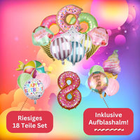 DIWULI Geburtstagsdeko 8 Jahre Luftballons riesiges Set